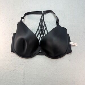 Cacique 44DDD Full Coverage Bra – Black, Criss Cross /‎ Lattice Back, Adjustable